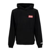 Sort Label Hoodie Plys Interiør