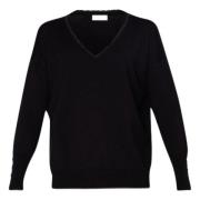 Sort Viskose Basic Sweater