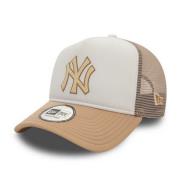 Beige Yankees World Series Foam Trucker Hat