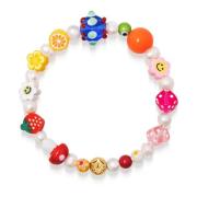 Mens Berry Pearl Bracelet with Assorted Beads