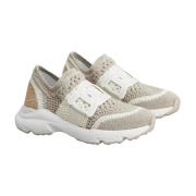 Kate Slip-on Hæklet Sneakers Beige