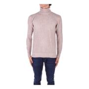 Beige Højhalset Sweater