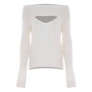 Mohair Uld Cut-Out Hals Jumper