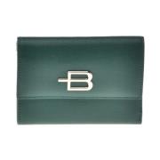 Wallet in green saffiano