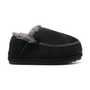 Sorte Slip-On Sandaler med Faux-Fur Foring