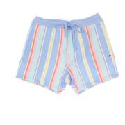 Pastel Mixed Stripe Sweat Shorts