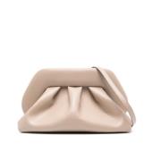 Beige Vegan Clutch Taske med Skjult Magnetisk Lukning