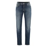 Slim Fit Jeans med Kontrastsyninger