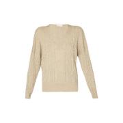 Guld Lux Ribstrikket Sweater