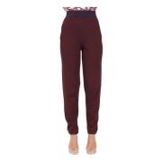 Bordeaux Bicolor Stribede Sweatpants