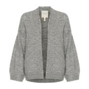 Blød Strik Cardigan Medium Grey Melange