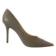 Elegant Pebble Amika Leather Pumps