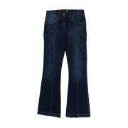 Elegante Lavtaljede Flare Leg Denim Jeans