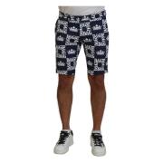 Krone Print Casual Chino Shorts