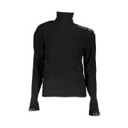 Elegant Kontrast Turtleneck Sweater