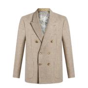 Dobbeltbrystet blazer med peak revers