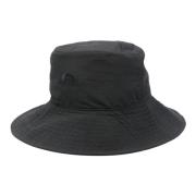 Sort Nylon Bucket Hat med Logo