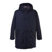 Parka in dark blue nylon