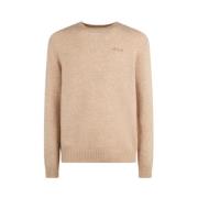 Broderet Beige Pullover