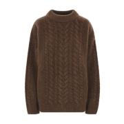 Brun Fletstrikket Sweater