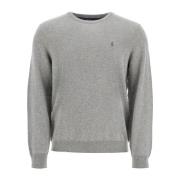 Pony Broderet Uld Pullover Sweater