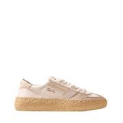 hvide sneakers med beige detaljer