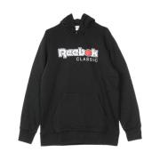 Klassisk International Herre Hoodie Rød Knap Hoodie Sort