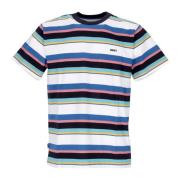 Stribet Tee Sort Multi Bomuld T-Shirt