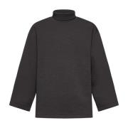 Brun Melange Turtleneck Sweatshirt