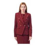 Bordeaux Dobbeltbrystet Blazer