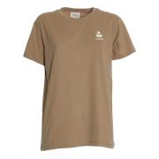 Khaki Bomuld T-Shirt Stilfuld Tee