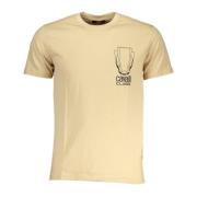 Kortærmet Herre Beige T-Shirt