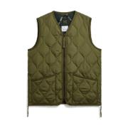 Militær Zip-Up V-Hals Vest