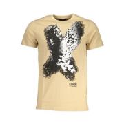 Beige T-shirt med trykt logo