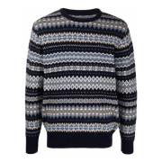 Blå Fair Isle Sweater