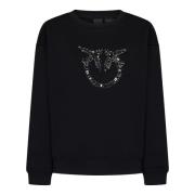 Sort Crewneck Sweatshirt Love Birds Krystaller