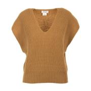 Kamel Sweater Vest Lukket