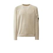 Lambswool Crewneck Sweater med Kontrastdetaljer