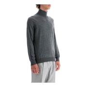 Kashmir Blanding High-Neck Pullover Sweater