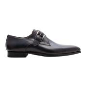 Blå Monk Strap Lædersko