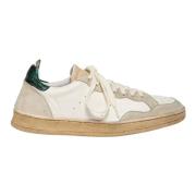 Vintage Ruskind Sneaker med Metallic Detaljer