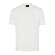 Herre Hvid Bomuld T-shirt fra Emporio Armani