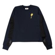 Blå Navy Iris Sweatshirt med Torch Orb Print