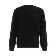 Sweatshirt med tone-i-tone dekorationer