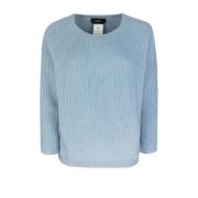 Blå Sweater Mohair Blanding Regular Fit