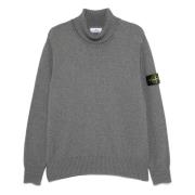 Grå Højhalset Sweater Tung