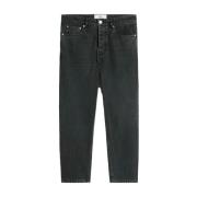 Farverige Tapered Twill Bomuld Jeans