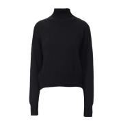 Sort uld Dolcevita sweater