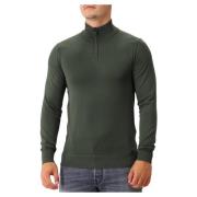 Grøn Strikket Turtle Neck Sweater