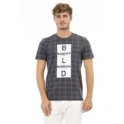 Casual Rund Hals T-shirt med Frontprint